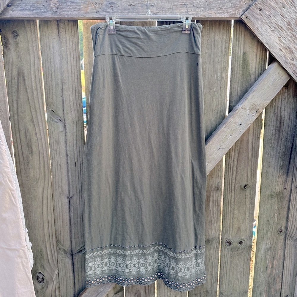 Eddie Bauer Olive Green Maxi Skirt